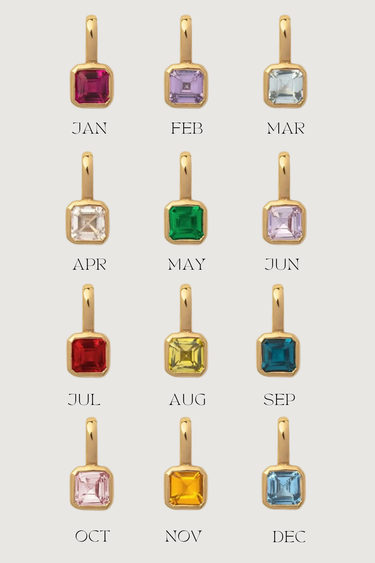 GOLD CHARM BIRTHSTONE MULTI - STUDIO JO STORE